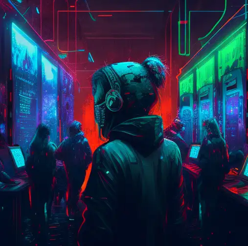hacker on a conference